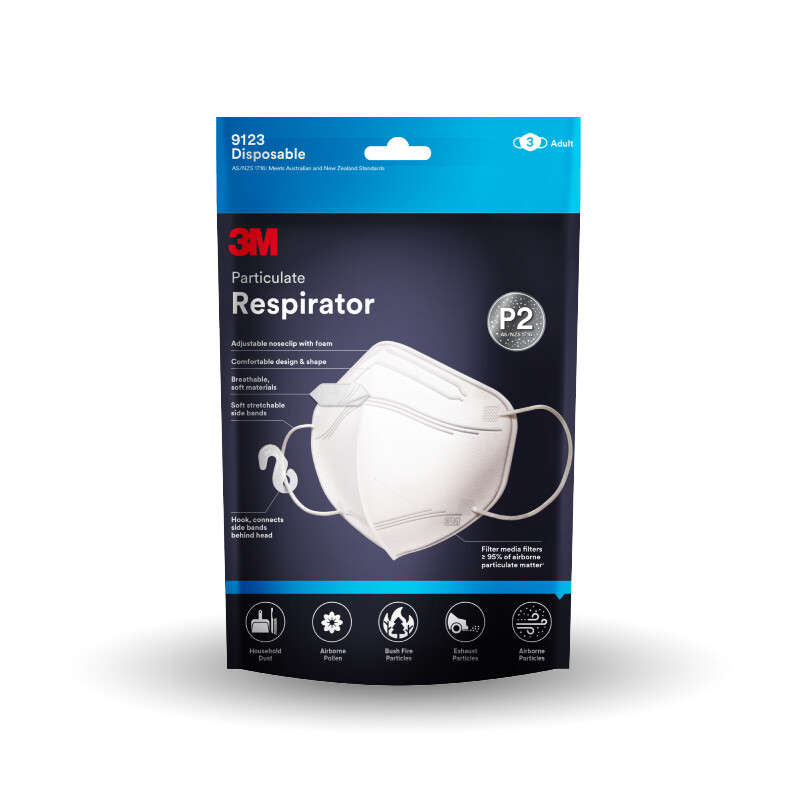 3M P2 Respirator 9123EN-3 Pk3