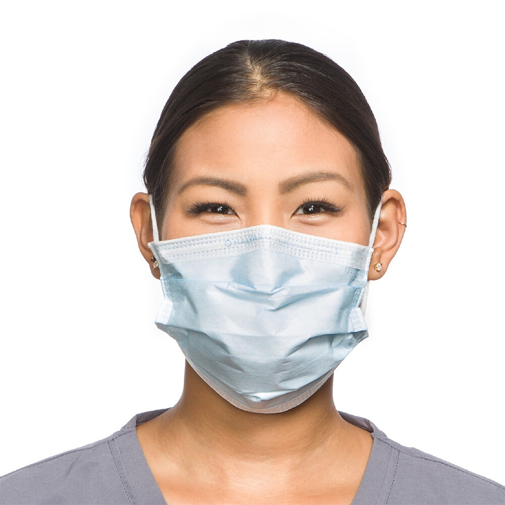 HALYARD FLUIDSHIELD Level 2 Procedure Mask with SO SOFT Lining and SO SOFT Ear Loops (50 Masks/Box)