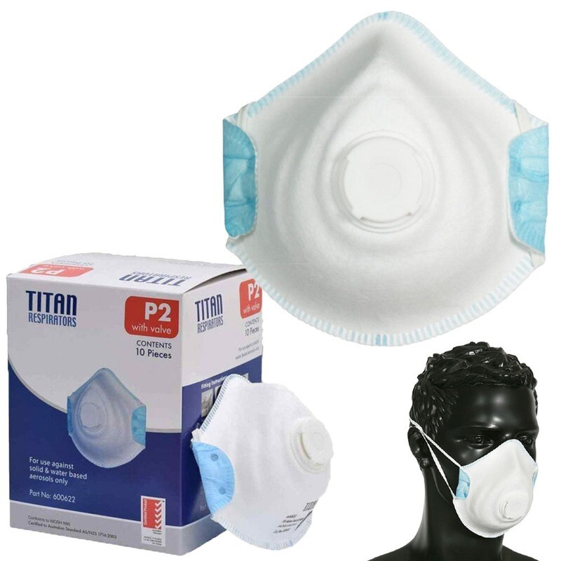 Ultra Health Titan P2 Valved Respirators (Box/10)