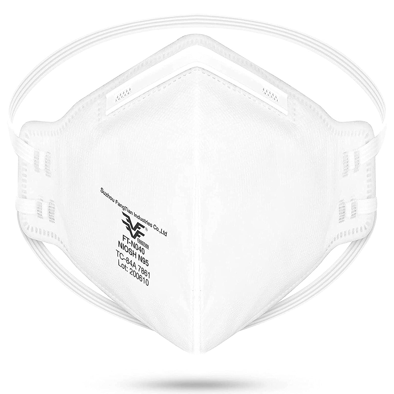 Ultra Health N95 Flat Fold Particulate Respirator Face Mask, NIOSH Certified - 20 Pack