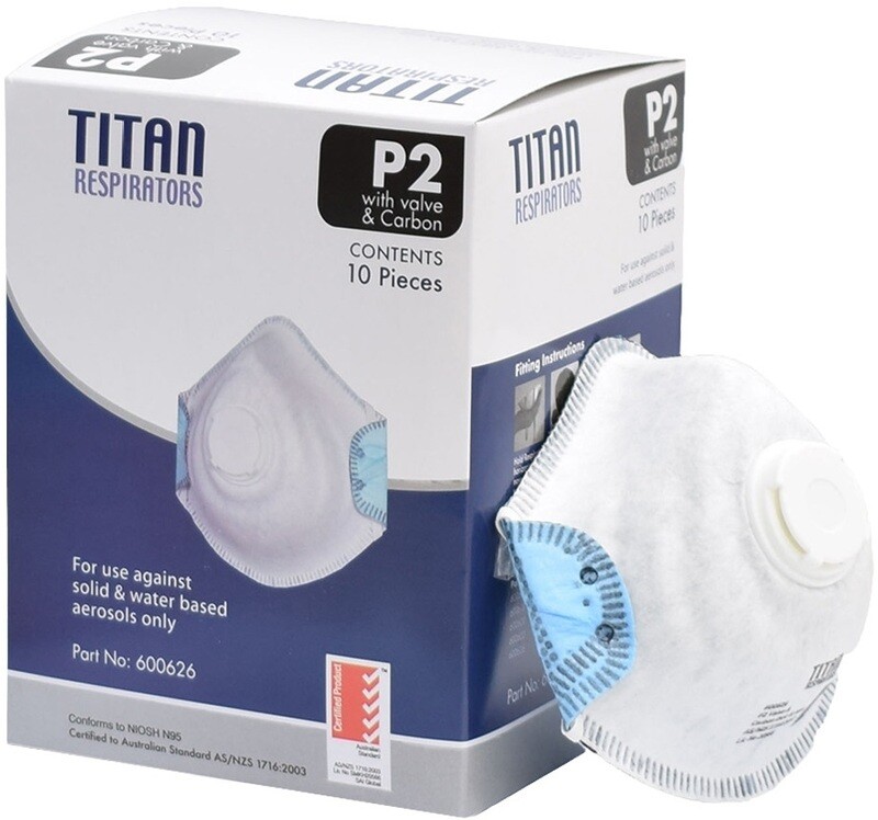Ultra Health Titan P2 Valved Carbon Disposable Respirator (Box/10)