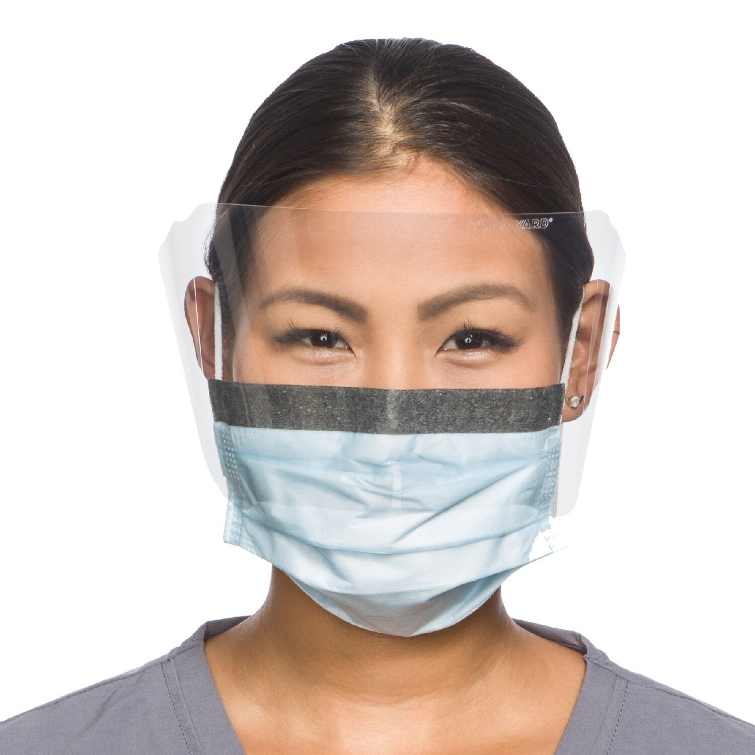 HALYARD FLUIDSHIELD Level 2 Fog-Free Procedure Mask with Wraparound Visor and SO SOFT Lining (25 Masks/Box)