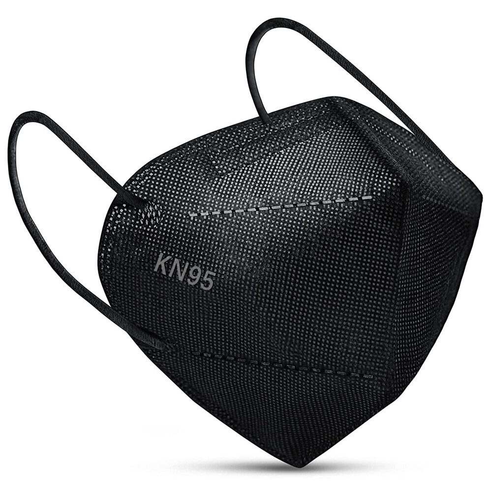 150 X Mastermed KN95 Black Face Mask Ear Loop - Individually Wrapped