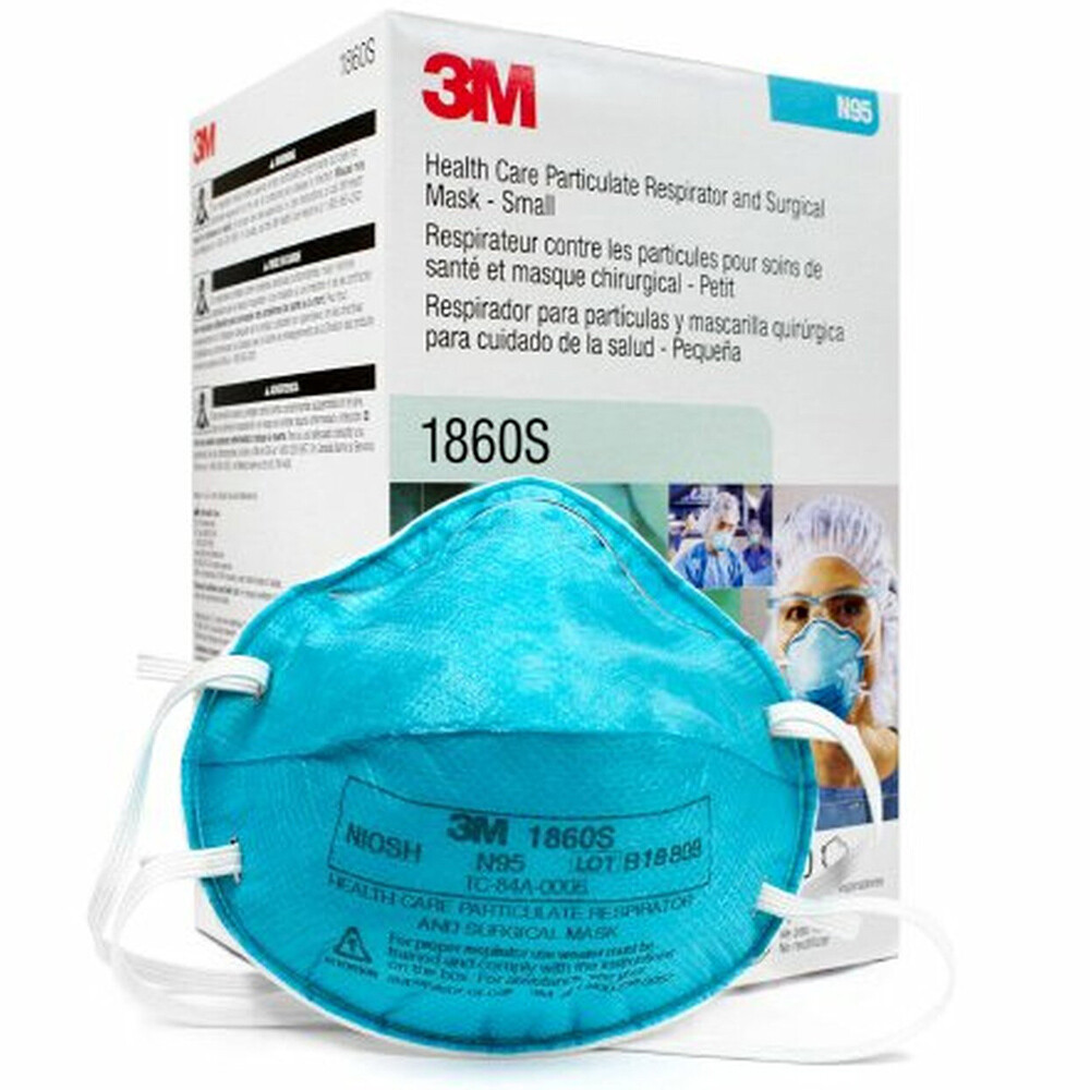 20pk 3M 1860S Cupped Particulate Respirator Surgical Face Mask (Small Size)