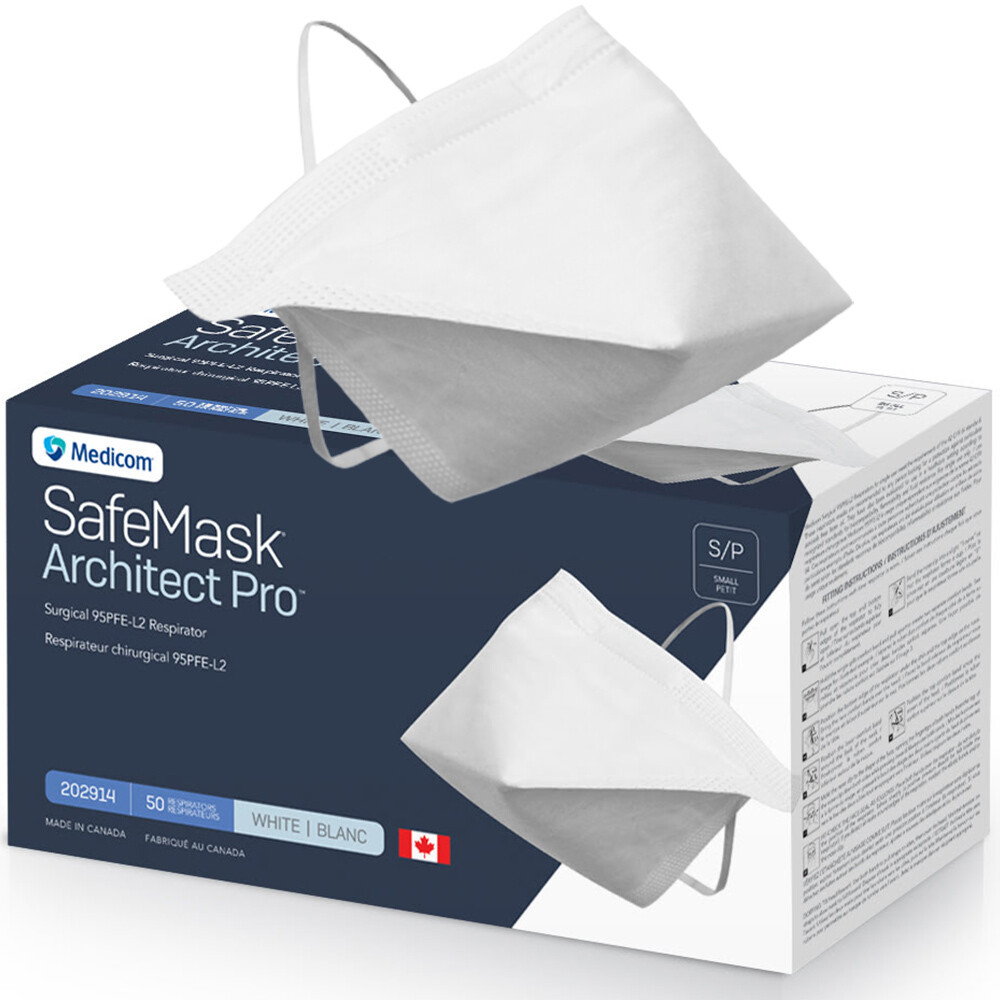 Medicom Safe+Mask Architect Pro Surgical N95 Respirator Face Mask (Box of 50)