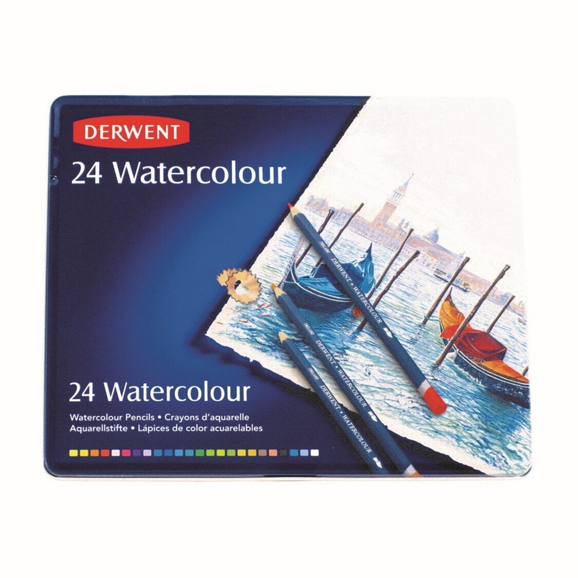 PENCIL COLOURED DERWENT WATERCOLOUR TIN 24