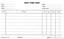 SP- DAILY TIME CARDS ZIONS DTC PK250