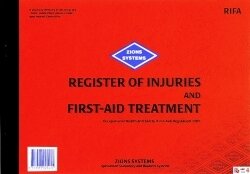 BOOK REGISTER OF INJURIES & FIRST AID TREATMENT ZIONS RIFA