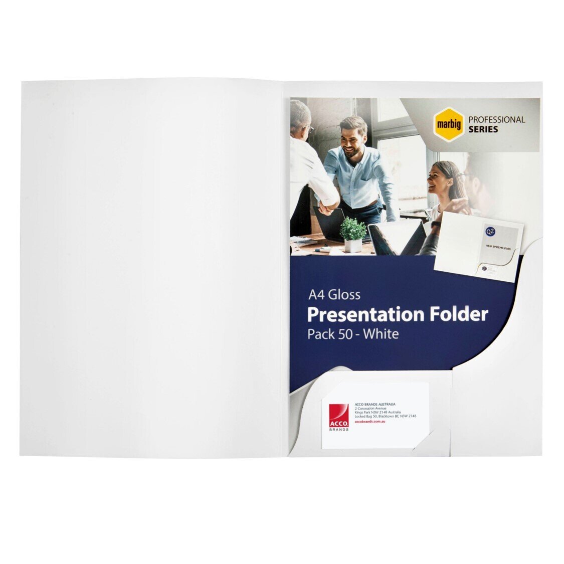 PRESENTATION FOLDER MARBIG A4 GLOSS BX50