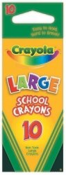 CRAYONS CRAYOLA SCHOOL LARGE 10'S
