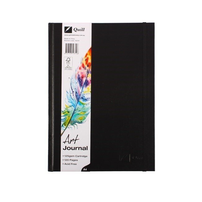 JOURNAL QUILL ART A4 H/C 125GSM ELASTIC CLOSURE 60LF