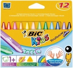 CRAYONS BIC KIDS PLASTIDECOR TRIANGULAR PK12