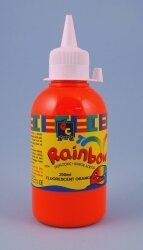 PAINT EC 250ML FLUORO RAINBOW JUNIOR ACRYLIC ORANGE