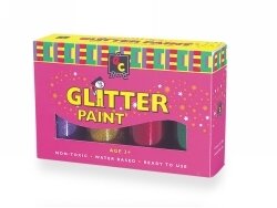 PAINT SET EC GLITTER ASSORTED 4X100ML