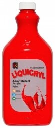 PAINT EC 2L FLUORESCENT LIQUICRYL JUNIOR ACRYLIC SCARLET