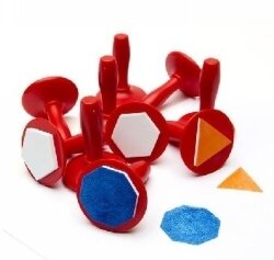 SP- STAMPER PAINT & DOUGH GEOMETRIC SHAPES SET (10) EC EDVANTAGE