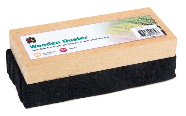 SP- ERASER CHALK WOODED BLACKBOARD DUSTER 110 X 50mm EDVANTAGE