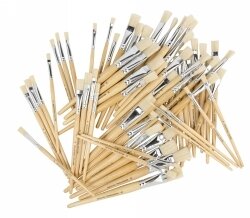 PAINT BRUSH HOG HAIR FLAT SCHOOL PACK (60) [#4 6 8 9 10 12] SERIES EC579