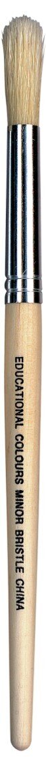 SP- PAINT BRUSH MINOR ROUND (NATURAL) STUBBY BRUSH HOG BRISTLE EC EDVANTAGE
