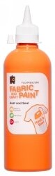 PAINT EC 500ML FABRIC AND CRAFT FLUORESCENT ORANGE