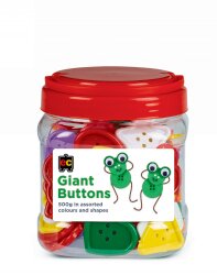 BUTTONS EC GIANT BRIGHT ASST JAR 500GM