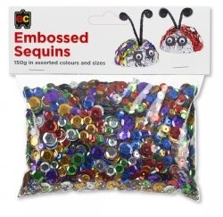 SP- SEQUINS EC 150GM EMBOSSED ASST