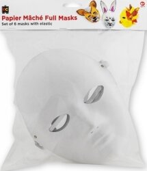 PAPER MACHE MASKS EC FULL FACE PK6
