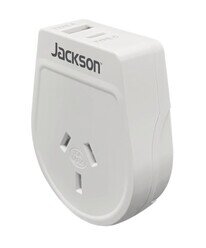 SP- ADAPTOR JACKSON INDUSTRIES OUTBOUND SLIM USB-A & C TRAVEL USA WHITE WHI