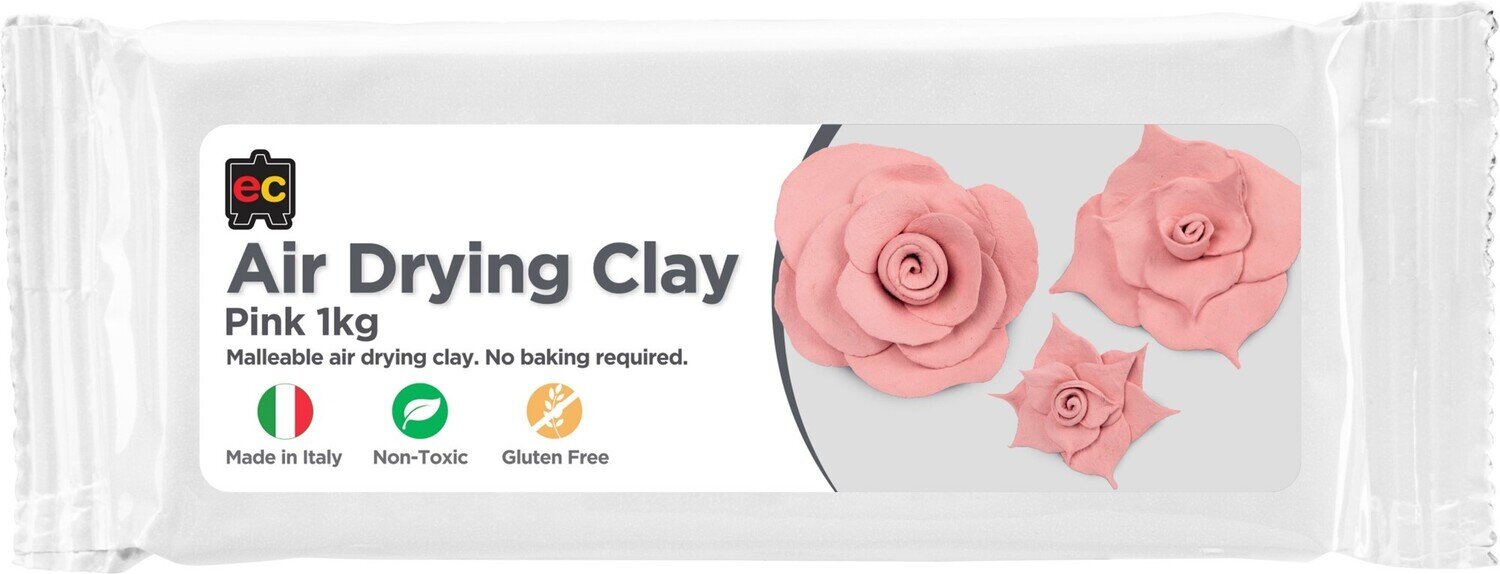 CLAY MODELLING EC AIR-DRY 1KG PINK