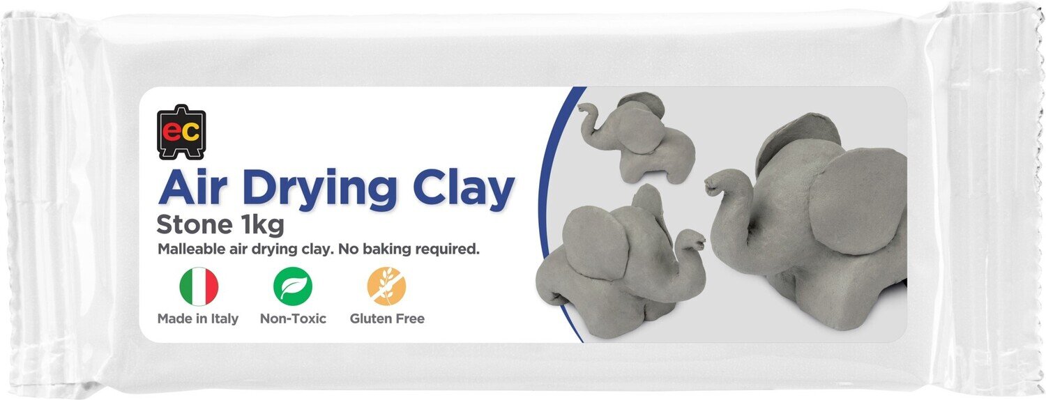 CLAY MODELLING EC AIR-DRY 1KG STONE