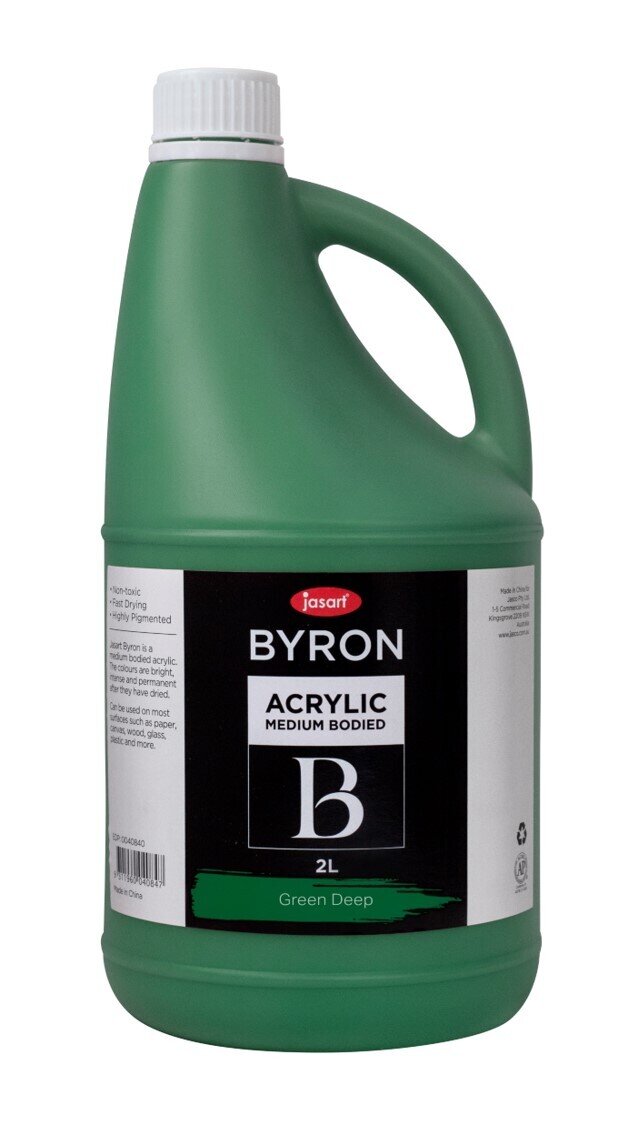 PAINT JASART BYRON ACRYLIC 2 LITRE GREEN DEEP