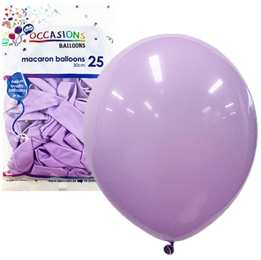 BALLOONS ALPEN 30CM MACARON PASTEL LAVENDER PK25