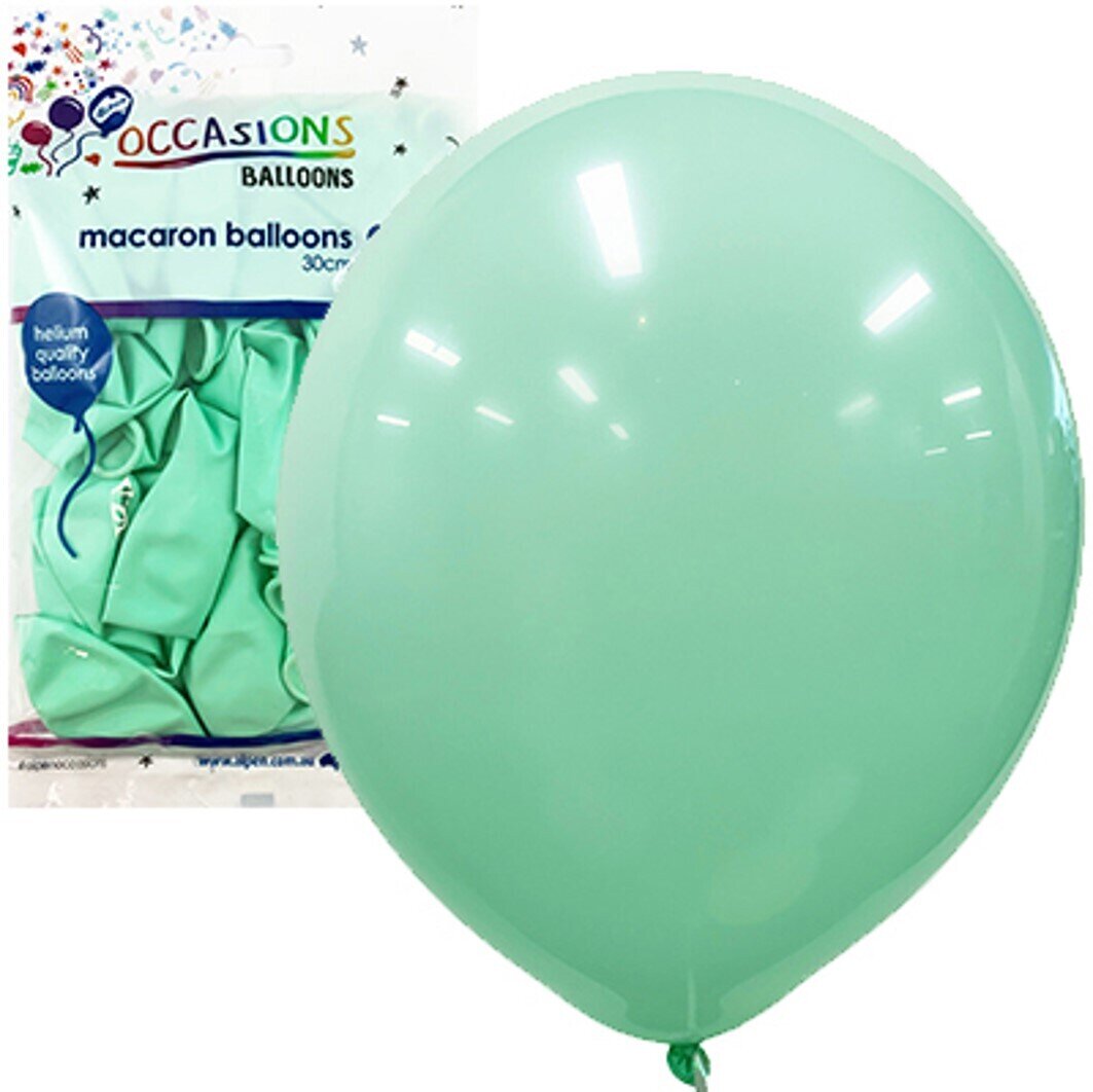 BALLOONS ALPEN 30CM MACARON PASTEL LIGHT GREEN PK25
