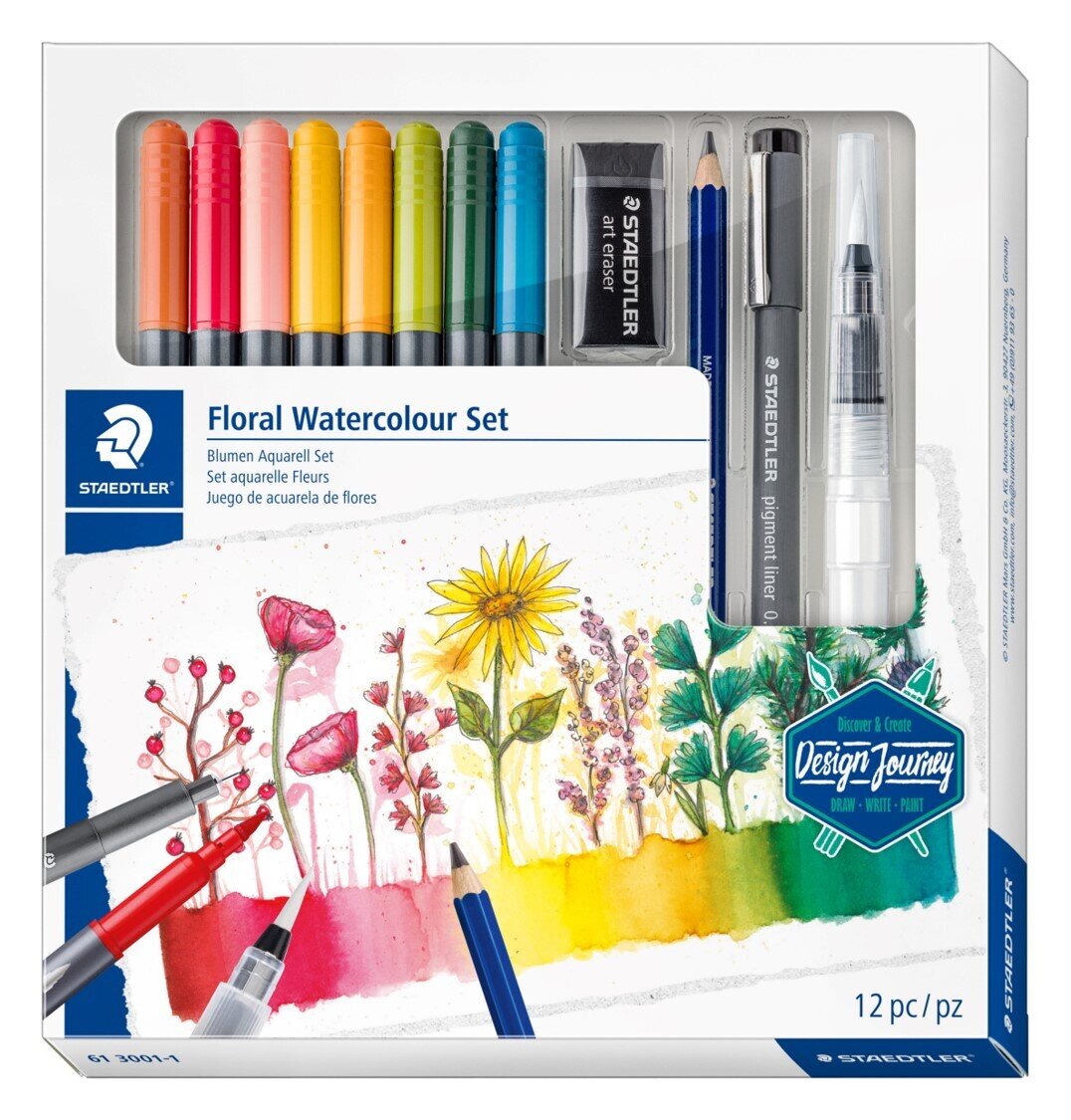 DESIGN JOURNEY MIXED SET FLORAL WATERCOLOUR