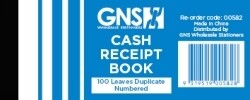 CASH RECEIPT BOOK GNS 582 MIDGET DUPLICATE 100LF