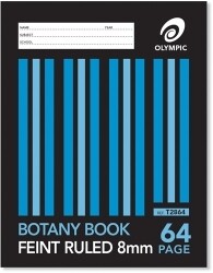 SP- BOTANY BOOK OLYMPIC 225X175MM 8MM RULED 64PG