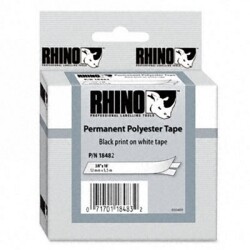 SP- LABEL TAPE DYMO 9MMX5.5M PERM POLYESTER WHITE