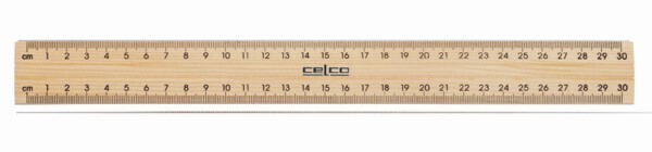 RULER CELCO 30CM WOODEN METAL EDGE