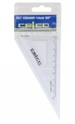 SET SQUARE CELCO 320MM 60 DEGREE CLEAR