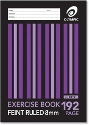 EXERCISE BOOK OLYMPIC A4 8MM RULED 192PG