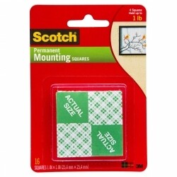 TAPE MOUNTING SQUARES SCOTCH 111 PERMANENT PK16