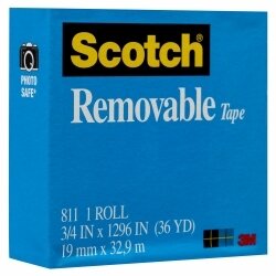 TAPE REMOVABLE SCOTCH 811 19MMX33M