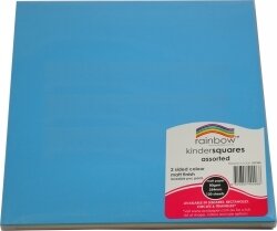 CRAFT PAPER RAINBOW SQUARES 120'S MATT D/SIDED 254MM