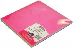 SP- CRAFT PAPER RAINBOW SQUARES 100'S FLURO 250MM