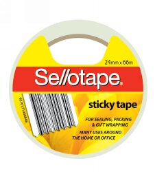 TAPE STICKY SELLOTAPE 24MMX66M