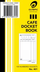 SP- CAFE DOCKET BOOK OLYMPIC 70X125MM NUMBERED