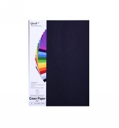 COVER PAPER QUILL A4 125GSM BLACK PK250