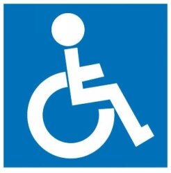 SIGN APLI S/ADH PK1 DISABLED BLUE/WHITE