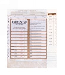 VISITOR PASS ZIONS CONTRACTORS SITE PASS 100 SLIPS