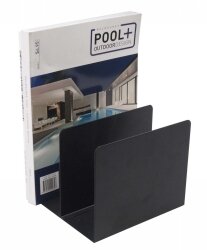 SP- BOOK RACK METAL ITALPLAST BLACK